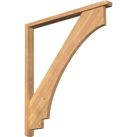 Ekena Millwork Imperial Craftsman Smooth Bracket w/ Offset Brace, Western Red Cedar, 3 1/2"W x 40"D x 44"H BKT0402X40X44IMP04SWR